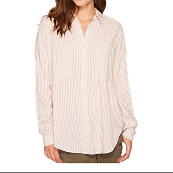1. State Pink Striped Shirt - Picture 2 of 7